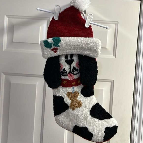 Dalmatian Dog Puppy Christmas Rug Hook Stocking 3D Latch Hook Plush - Picture 10 of 16